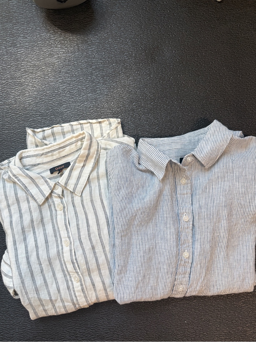 Quince European Linen Shirts Medium Lot of 2 Striped